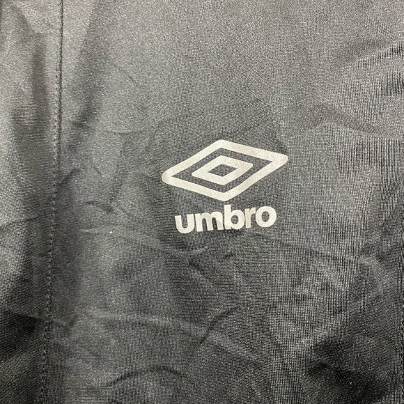 UMBRO FULL ZIP DOUBLE DIAMOND JACKET MEN'S Size Small Black Yellow Blue Pockets - Picture 5 of 10